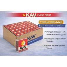 Kav Marka Kibrit Emniyetli Çocuk Kilitli 100 Adet