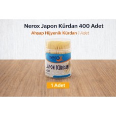 Nerox Japon Kürdan 400 Adet Ahşap Hijyenik Kürdan 1 Adet