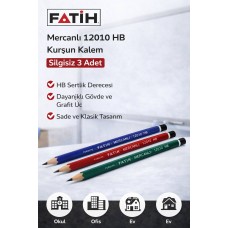 Fatih Mercanlı 12010 Hb Kurşun Kalem 3 Adet