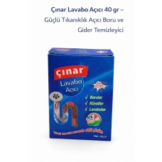 Çınar Lavabo Açıcı 40 Gr – Güçlü Tıkanıklık Açıcı Boru Ve Gider Temizleyici