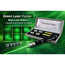 Green Lazer Kalem 5 Başlıklı Özel Kadife Gri Kutulu
