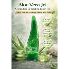 Aloe Vera Jel Nemlendirici Ve Yatıştırıcı Bakım Jeli Yüz Ve Vücut İçin Doğal Aloe Özlü Cilt Bakım Ürünü