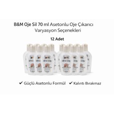 B&m Oje Sil 70 Ml Asetonlu Oje Çıkarıcı Güçlü Formül 12 Adet