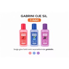 Gabrini Oje Sil Besleyici Aseton 125 Ml Oje Çıkarıcı 3 Adet