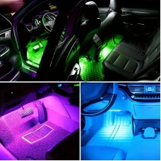 Araç İçi Sese Duyarlı Ayak Altı Led Aydınlatma Kumandalı Rgb