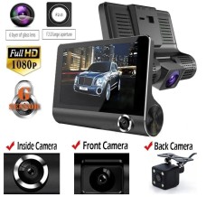 4 İnç Araç İçi Kamera Kaydedici Çift Ön Ve Arka Hd 1080p Gece Görüşlü Araç Kamerası