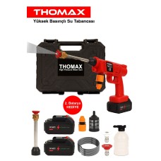 Thomax Şarjlı Ve Yüksek Basınçlı Oto Yıkama Makinesi Ve Sulama Tabancası Bahçe Yıkama Makinesi