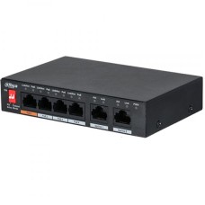 Dahua Pfs3006-4et-60 4 Port 10/100 + 2 Port 10/100 Uplınk 60w Poe Metal Kasa Swıtch
