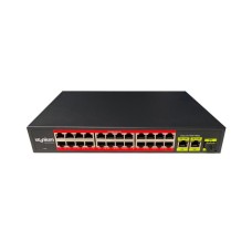 Uranıum Poe-2421sfp-300w 24 Port 10/100+2x Gıgabıt Uplınk +1xsfp Rackmount Swıtch (realtek Chıpset)