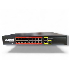 Uranıum Poe-g1621sfp-300w 16 Port Gıgabıt+2xgb Rj45+1xsfp Uplınk Poe Rackmount Swıtch (realtek Chıpset)