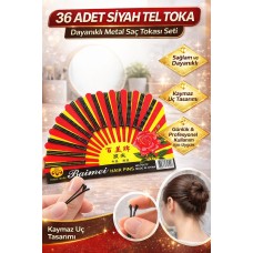 36 Adet Siyah Tel Toka Saç Tokası – Dayanıklı Metal Saç Teli Toka Seti