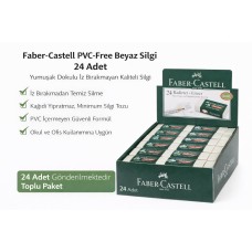 No24 Pvc Free Beyaz Silgi 24 Adet Standlı Kutu İz Bırakmayan Yumuşak Okul Ofis Silgisi