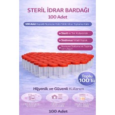 Steril İdrar Kabı Kapasiteli Numune Toplama Kabı 100 Adet