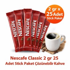 Kahve Classic 2 Gr 25 Adet Stick Paket Çözünebilir Kahve
