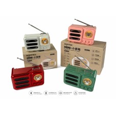 Platoon PL-4708 Bluetooth 5.3 Mini Metal Retro Radyo