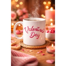 Valentine’s Day Porselen Kupa Model 3 – Aşk Temalı Özel Tasarım Kahve & Çay Kupası , Sevgililer Günü Hediyesi