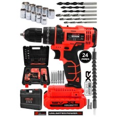Assur 12v Çift Akülü Vidalama Metal Şanzıman Şarjlı Darbeli Matkap