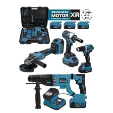 Assur Profesyonel 21v Akülü Somun Sıkma Sökme Matkap Taşlama Kırıcı Delici Hilti 4'lü Set