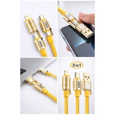 Platoon Pl-8631 4in1 Hızlı Şarj Ve Data Kablosu Type-c / Lightning / Micro Usb