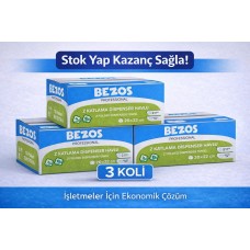 Bezos Professional Z Katlamalı Dispenser Havlu 2 Katlı %100 Selüloz 20x22 Cm 3 Koli (36 Paket)