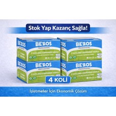 Bezos Z Katlamalı Dispenser Havlu 2 Katlı 20x22 Cm %100 Selüloz 4 Koli Avantaj Paket