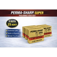 Perma-sharp Super Paslanmaz Çelik Tıraş Bıçağı 5’li 5 Kutu
