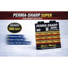 Perma-sharp Super Paslanmaz Çelik Tıraş Bıçağı 5’li 20 Kutu