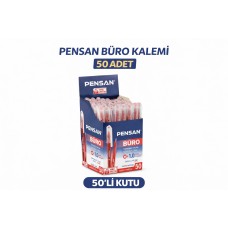 Pensan Büro 2270 Kırmızı Tükenmez Kalem 1.0 Mm Medium Yerli Üretim 50 Adet