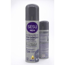 Sesu Men Tüy Dökücü Krem Sprey 150 Ml Erkeklere Özel Hızlı Etkili Depilatory Spray Normal Ciltler İçin