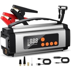 4'ü 1 Arada Pro Akü Takviye Cihazı - 10000 mAh Şarj ve Lastik Şişirme Pompası