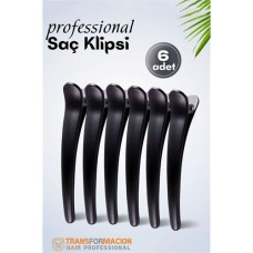 Profesyonel Kuaför Saç Klipsi Seti - 6'lı Toka Paketi