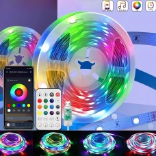 Renkli Led Şerit Işık - Bluetooth Kontrollü & Suya Dayanıklı 10mt