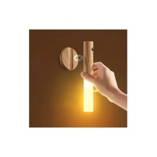 Manyetik Taşınabilir Şarjlı Duvar Aplik & Masa Lambası - Ahşap Desenli Gün Işığı Sensörlü
