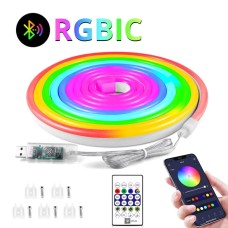 Neon LED Esnek RGB Şerit 5m IP67 Akıllı Kontrol Paketi
