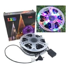 IP44 Dış Mekan RGB LED Şerit 50 Metre 1000 Led 8 Kademeli Uzaktan Kumandalı Süsleme Işığı
