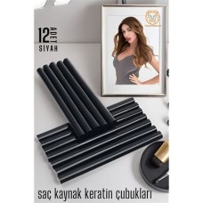 Hsnet Nano Keratin Saç Kaynak Çubukları | 12'li Siyah Set