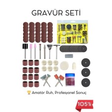 105 Parça Dremel Uyumlu Çok Amaçlı İşleme Seti