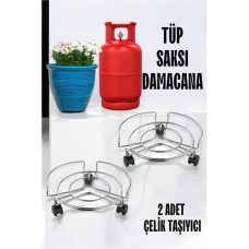 Tekerlekli Saksı Taşıyıcı – 2’li Set, Pratik ve Güçlü Damacana Altlığı
