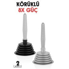 Prograde Tıpa Tıpa Lavabo Açıcı Pompa Seti | 2'li Güçlü Vakum
