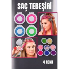 Calido 4 Renk Geçici Saç Tebeşiri Seti - Canlı Renklerle Anında Stil