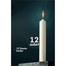 Pürüzsüz Alev: 12’li Doğal Kokusuz Mum Seti – Şık Dekor ve Huzur İçin