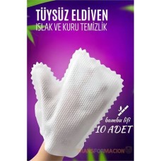  Bambu Lifi Islak-Kuru Temizlik Eldiveni - Çok Amaçlı Tüysüz Hijyen Eldiveni