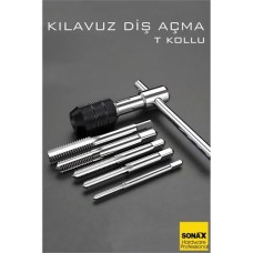 Endüstriyel T-Kolu Diş Açma Seti - M6-M12 Çelik Matkap Uçları