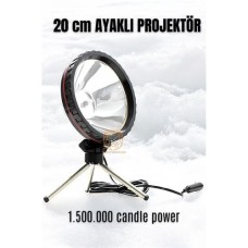 3 Ayaklı 360° Dönen LED Avcı Projektörü - Taşınabilir Tekne ve Bahçe Işığı