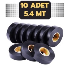 Premium Elektrik Izolasyon Bandı 10'lu Set - Güvenli ve Esnek PVC Yalıtım Bandı