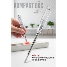 Akıllı Voltaj Test Cihazı - Düz Uçlu Elektrik Kontrol Kalemi