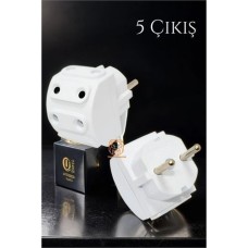 5’li Çoklu Priz 3’lü USB Şarjlı Akıllı Güç Kablosu 2m