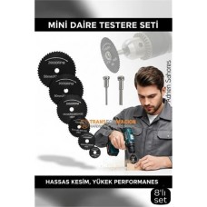 Karbür Çelik Mini Daire Testere Seti - HSS Kesici Bıçaklar