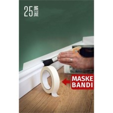 Çift Yönlü Maskeleme Bandı 25m - Keskin Hatlar İçin Boyacı Bandı