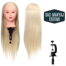 Profesyonel Saç Makyaj Eğitim Başlığı – Dayanıklı & Ayarlanabilir Manken Kafası Standı